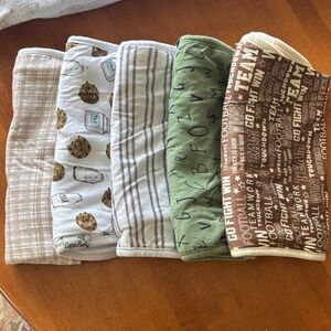 Copper Pearl Baby Bibs Set - Green, Brown, Cream